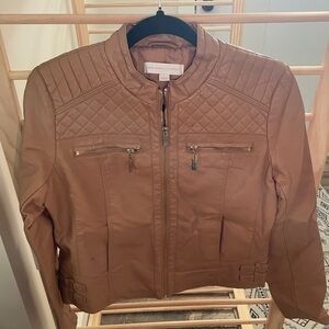 Quilted leather moto jacket